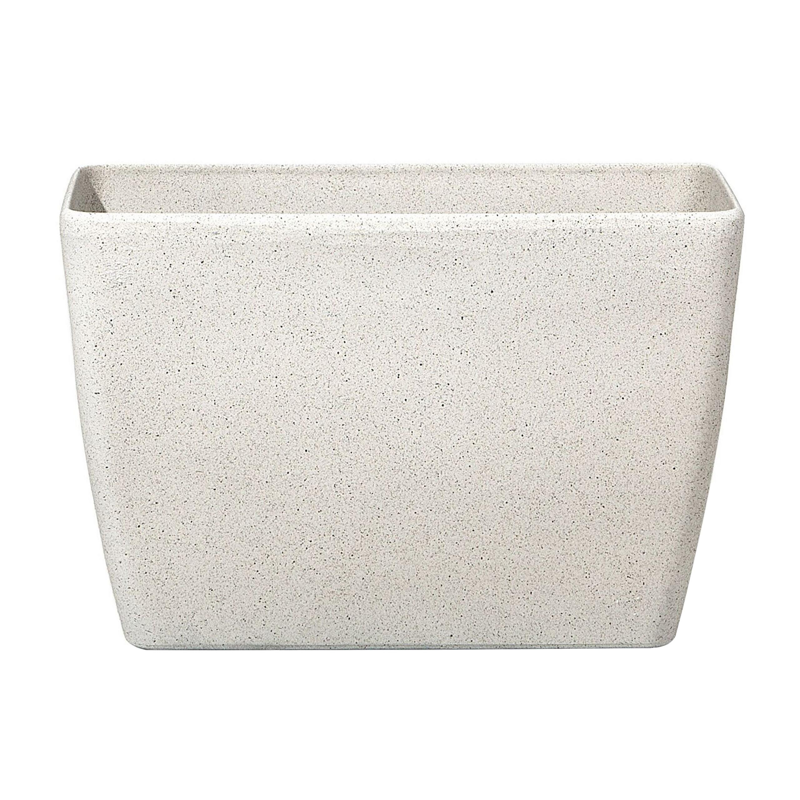 BLUMENTOPF hellbeige rechteckig 60/27/41 cm Baris - Beige, Stein (41cm) - Beliani