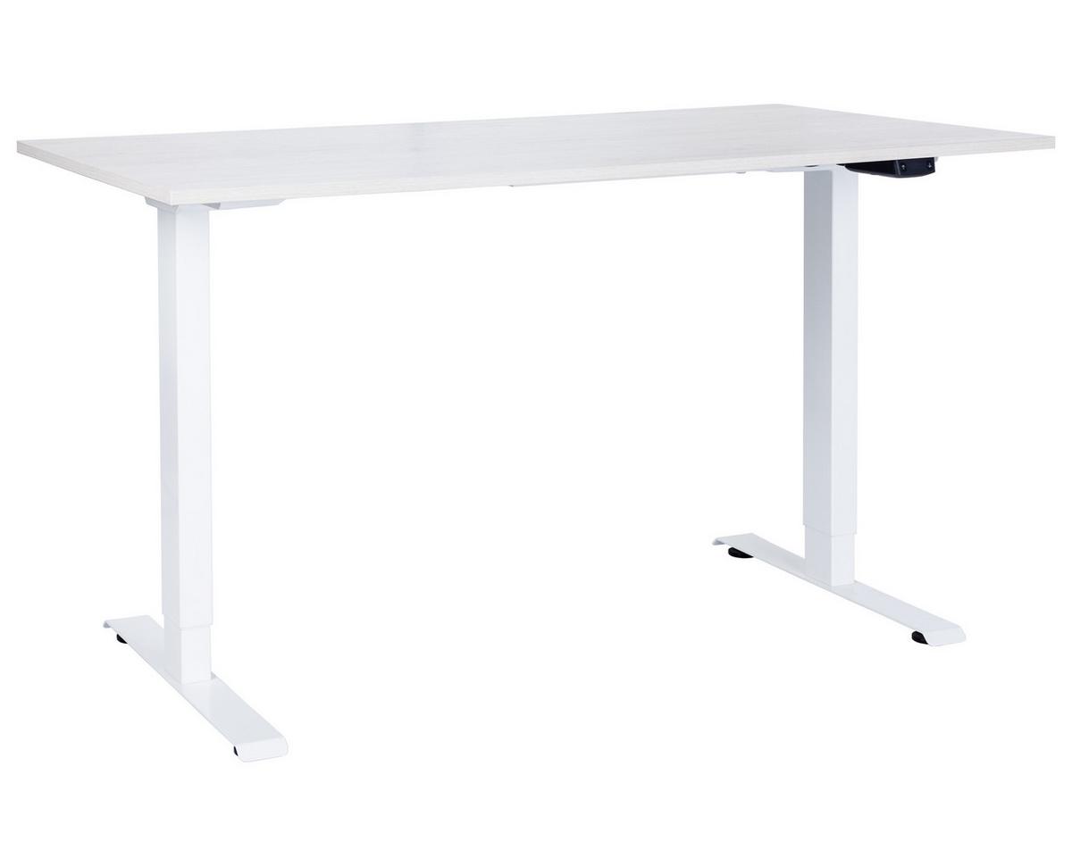 SCHREIBTISCH Mathea elektrisch höhenverstellbar - Eichefarben/Weiß, Holzwerkstoff/Metall (70/140/120cm) - arthur berndt
