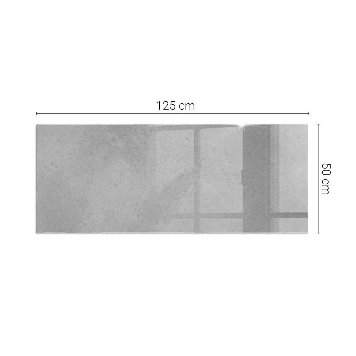 GLASPLATTE für Kamin 125x50 cm - Grau, Glas (125/50/0.4cm) - TULUP