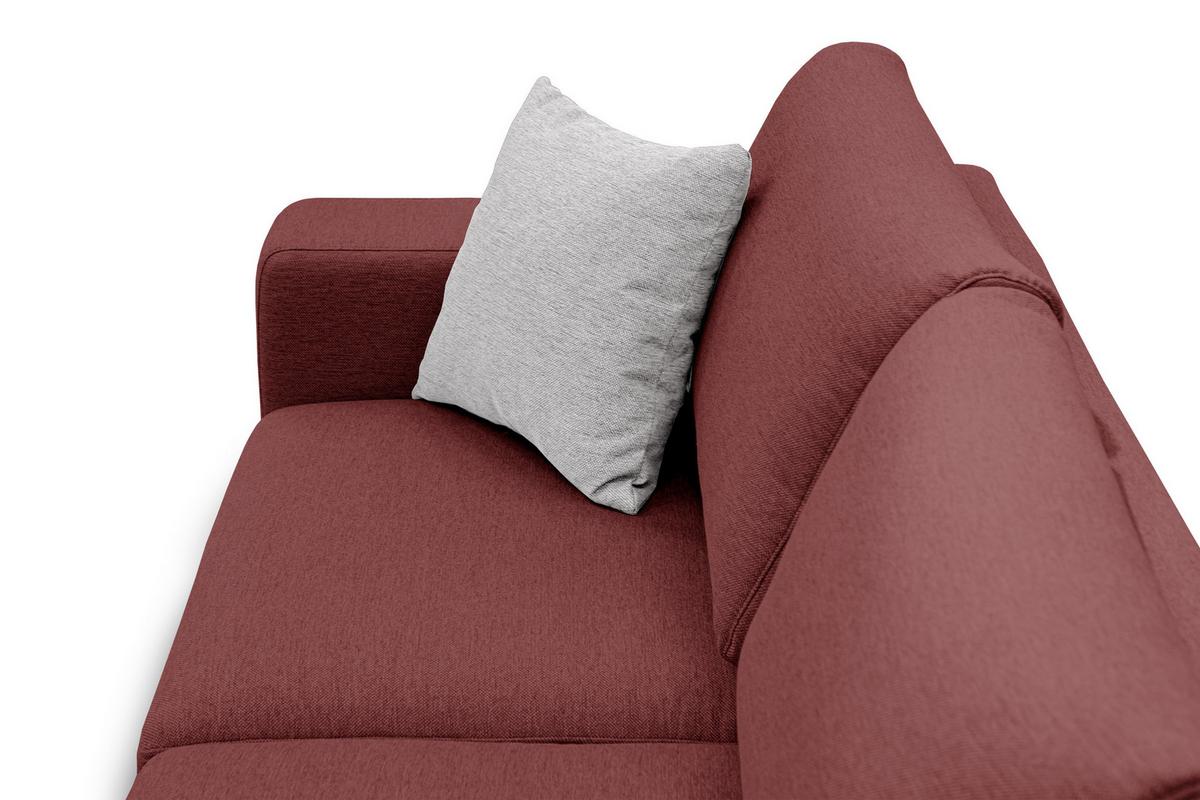 ECKSOFA OTTO 5-Sitzer, bordeaux - Bordeaux, Holzwerkstoff/Textil (279/219cm) - Wozimo
