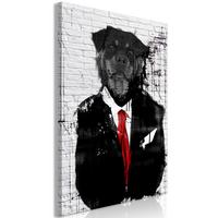 KUNSTDRUCK Schwarz-Weiß 60/90 cm - Rot/Schwarz, Textil (60/90cm) - KUNSTLOFT