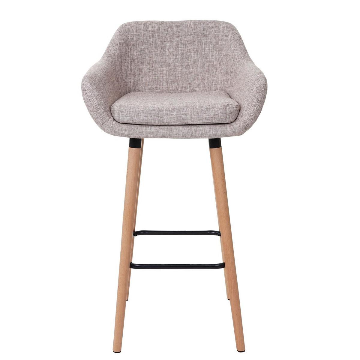 BARHOCKER Hellgrau 2er-Set - Hellgrau, Textil (53/99/45cm) - MCW
