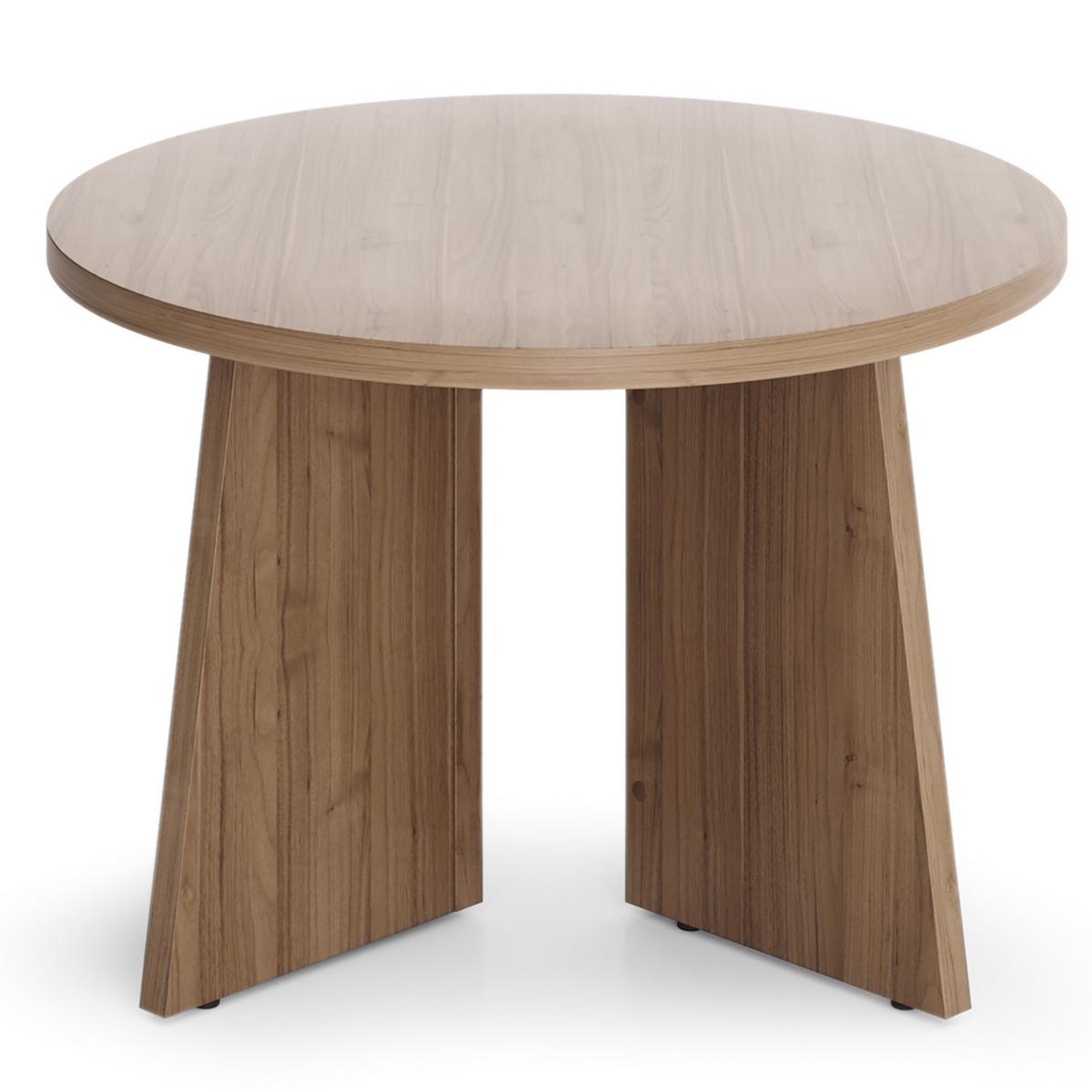 COUCHTISCH Aurora 58 cm, rund Wohnzimmertisch mit modernem Design, Nussbaum - Nussbaumfarben, Holzwerkstoff (58/58/40cm) - Beautysofa