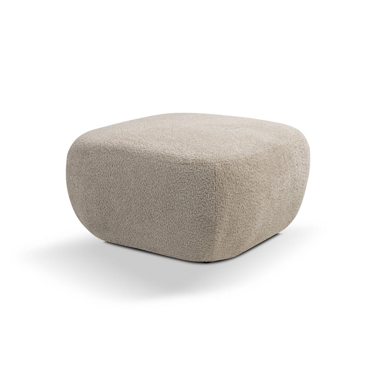 POLSTERHOCKER AMICO Modern Sitzhocker, Fußhocker Beige - Beige, Holzwerkstoff/Kunststoff (75/39/75cm) - MASSENO