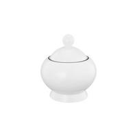 ZUCKERDOSE Lido Black Line weiß 0,25 l - Weiß, Keramik (9.5/10.8cm) - Seltmann Weiden