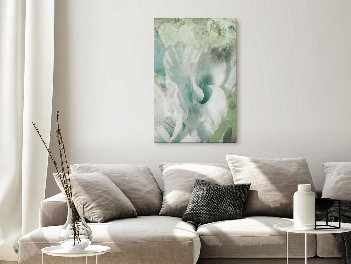 KUNSTDRUCK Grün 60/90 cm - Grau/Grün, Textil (60/90cm) - KUNSTLOFT