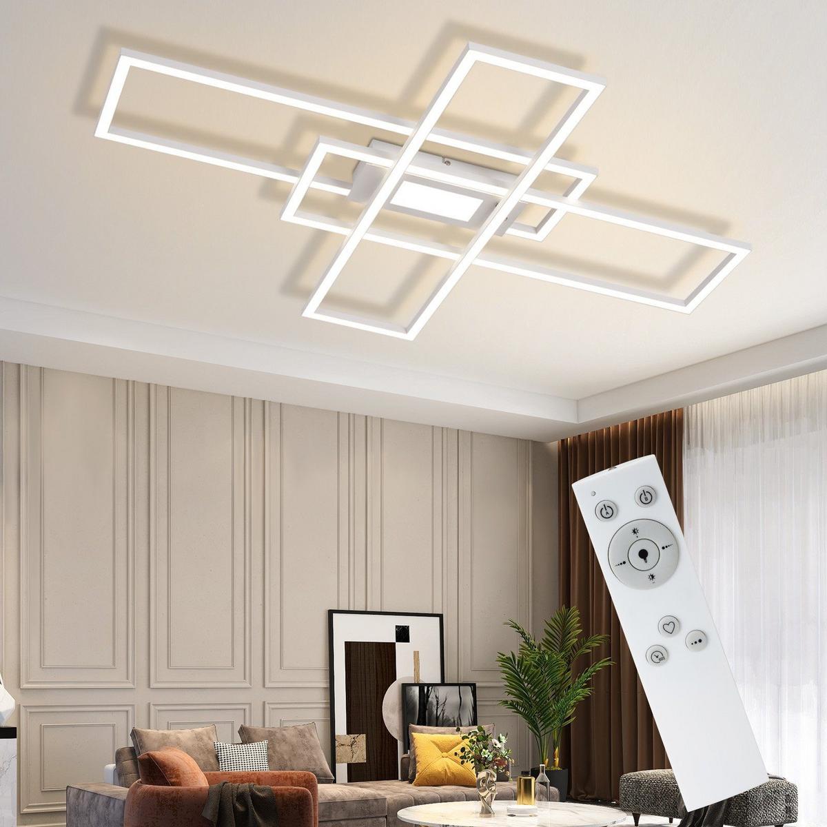 LED-DECKENLEUCHTE Lauren 99/70/7 cm - Weiß, Metall (99/70/7cm) - Nettlife