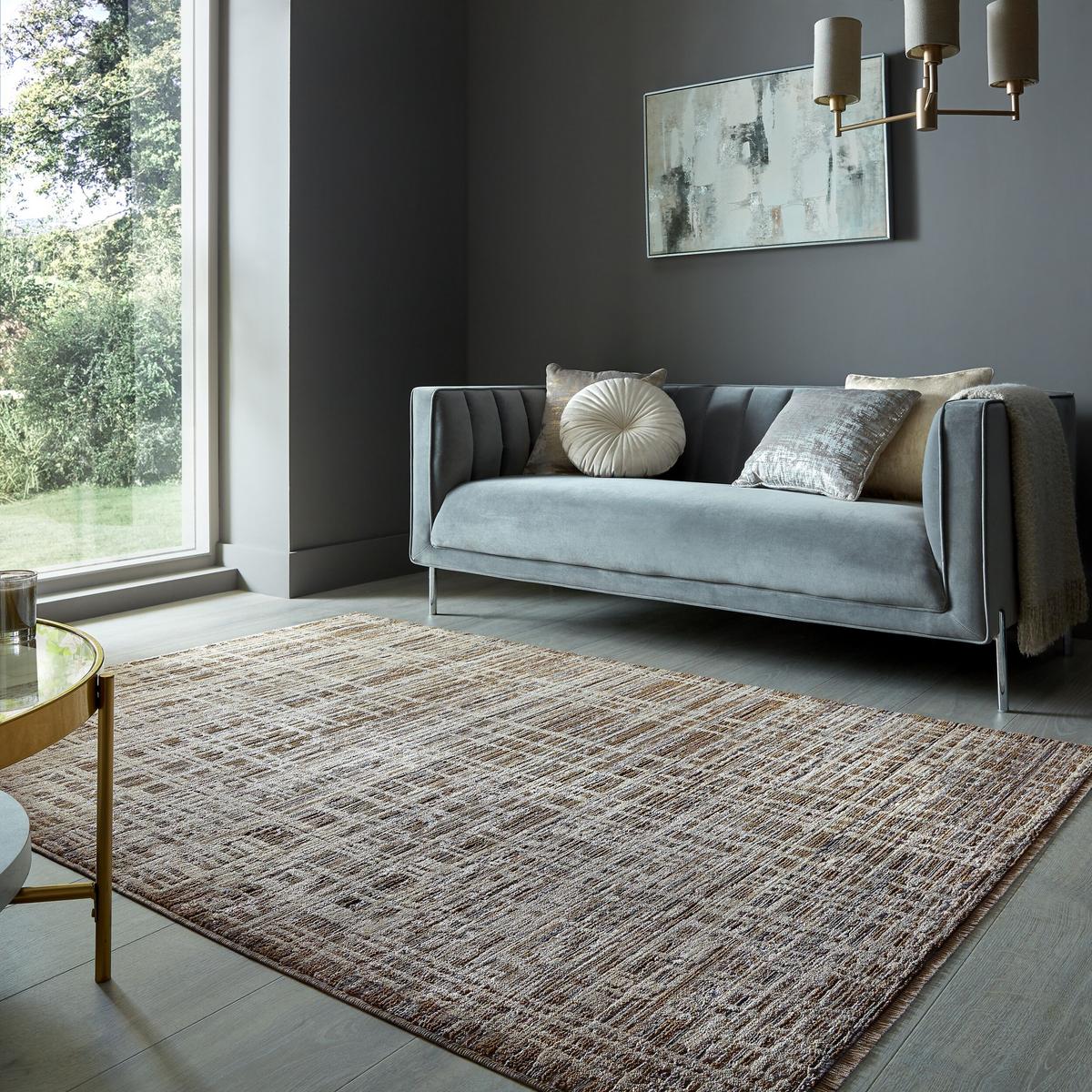 TEPPICH ADUR, geometrisch, Erdtöne, 200 x 300 cm - Braun, Textil (300/200cm) - KADIMA DESIGN
