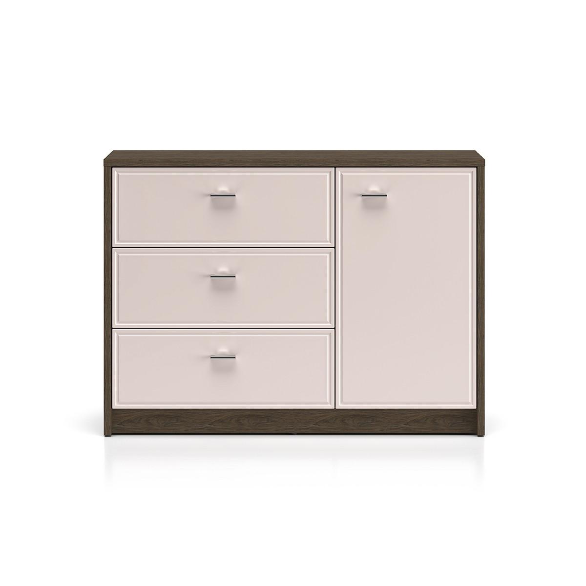 SIDEBOARD Kaius Kaschmir und Dunkles Holz - Beige, Holzwerkstoff (116.6/84.9/40cm) - Petits-meubles