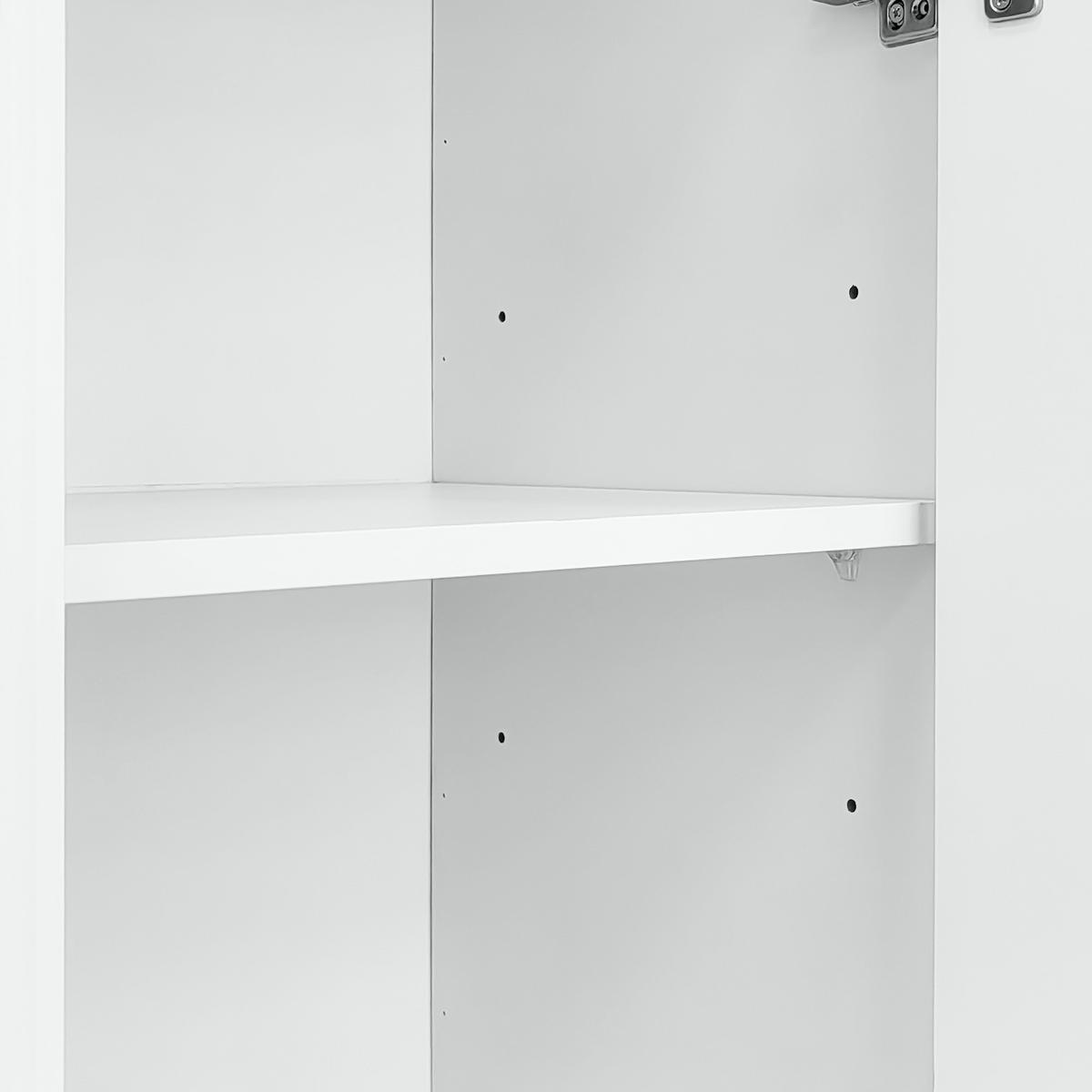 SIDEBOARD weiß & gold 140 cm mit Riffel-Optik & verstellbaren Böden - Weiß, Holzwerkstoff (140/80/38cm) - Urban Meuble