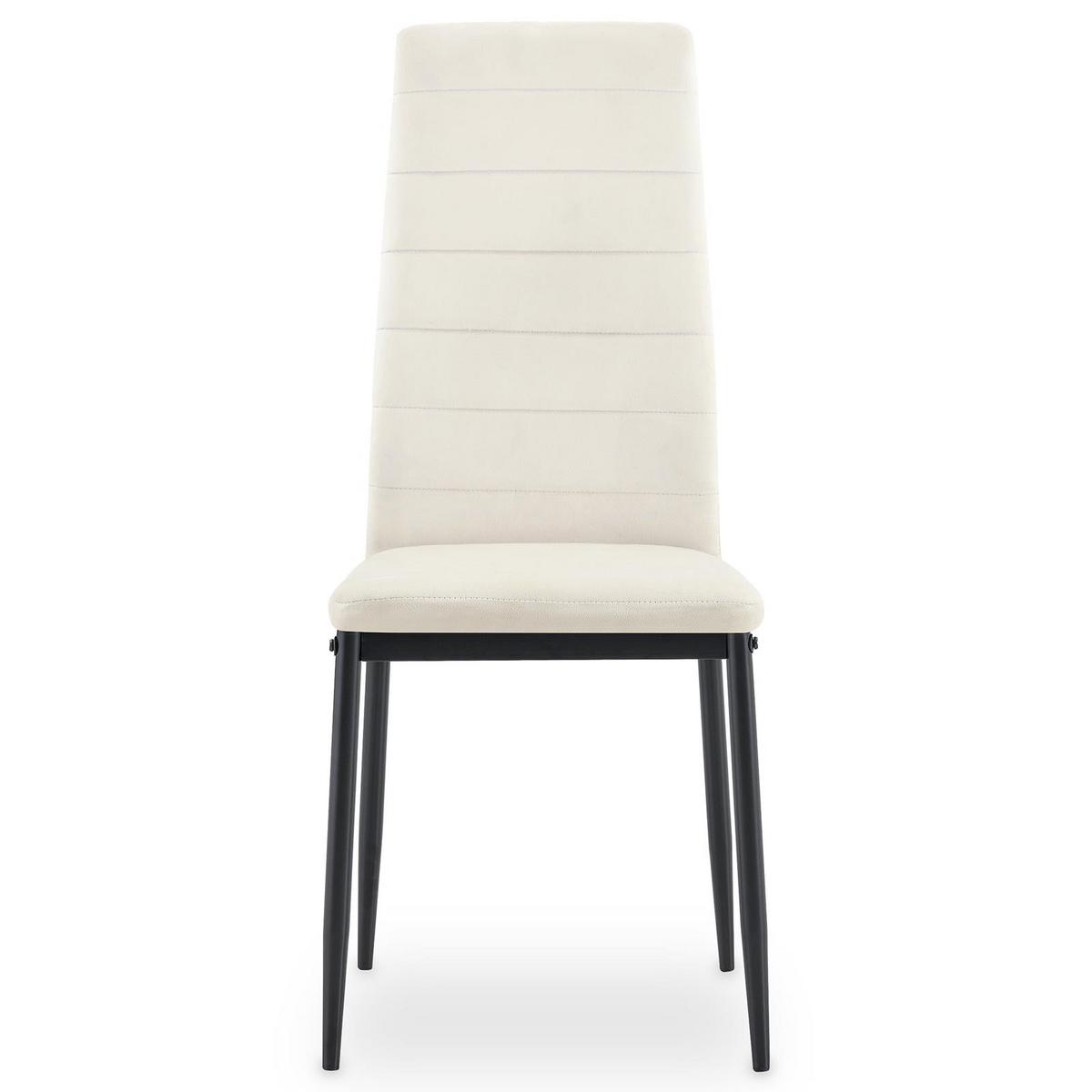 ESSZIMMERSTÜHLE LEDRO 4er-Set weiß - Weiß, Textil (40/96/45cm) - IDIMEX