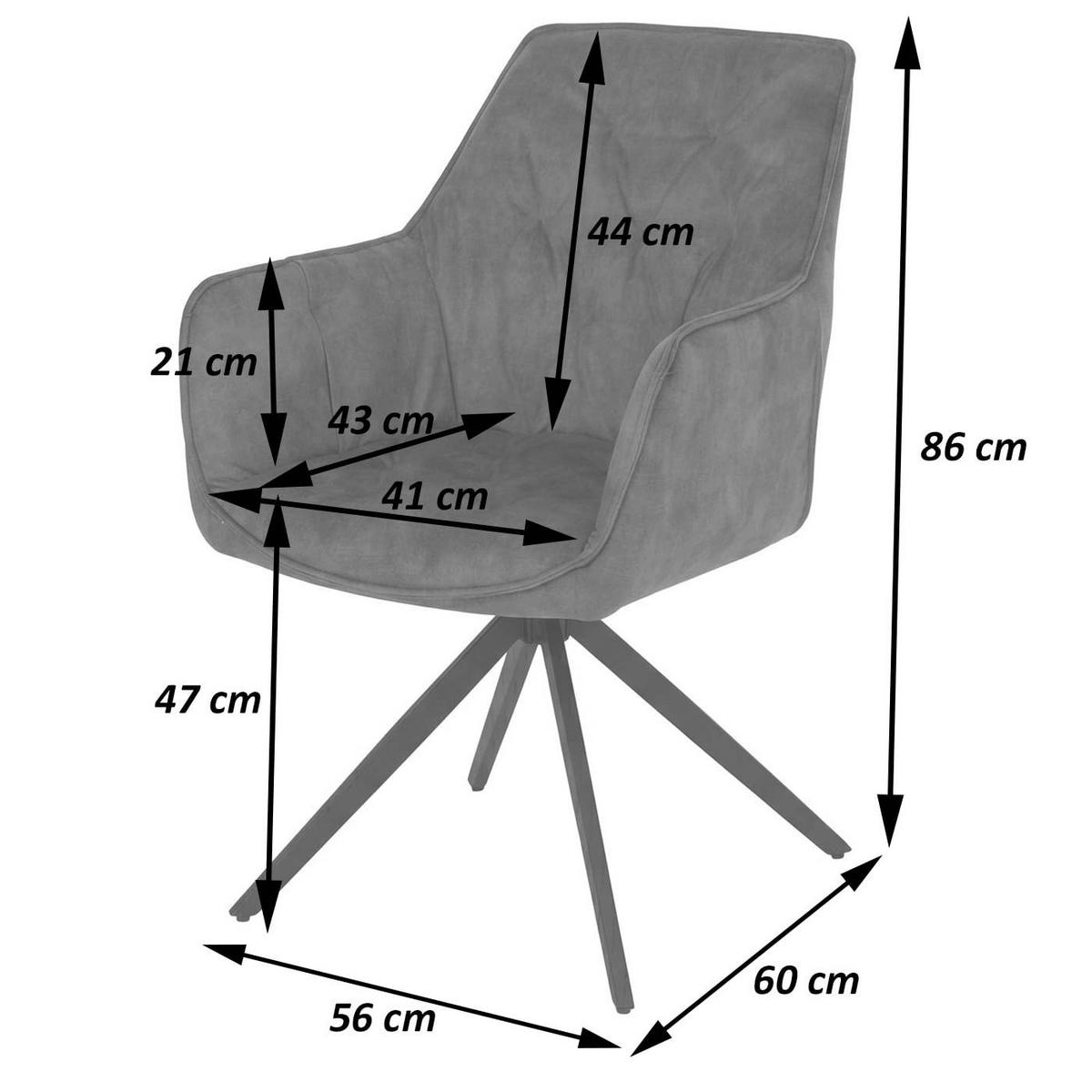 ESSZIMMERSTUHL Gelb 6er-Set - Gelb, Textil (56/86/60cm) - MCW