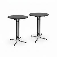 STEHTISCH Bellini Ø60xH110cm Schwarz (2tlg) - Schwarz, Holz/Metall (60/60/110cm) - Beautissu 