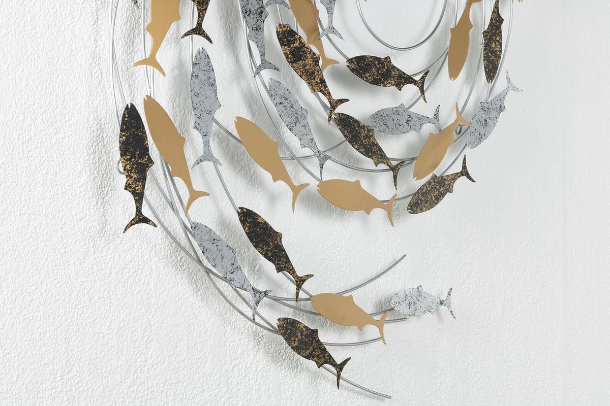 WANDDEKO Gold 78/89 cm - Silberfarben/Goldfarben, Metall (3.5/89/5cm) - KUNSTLOFT