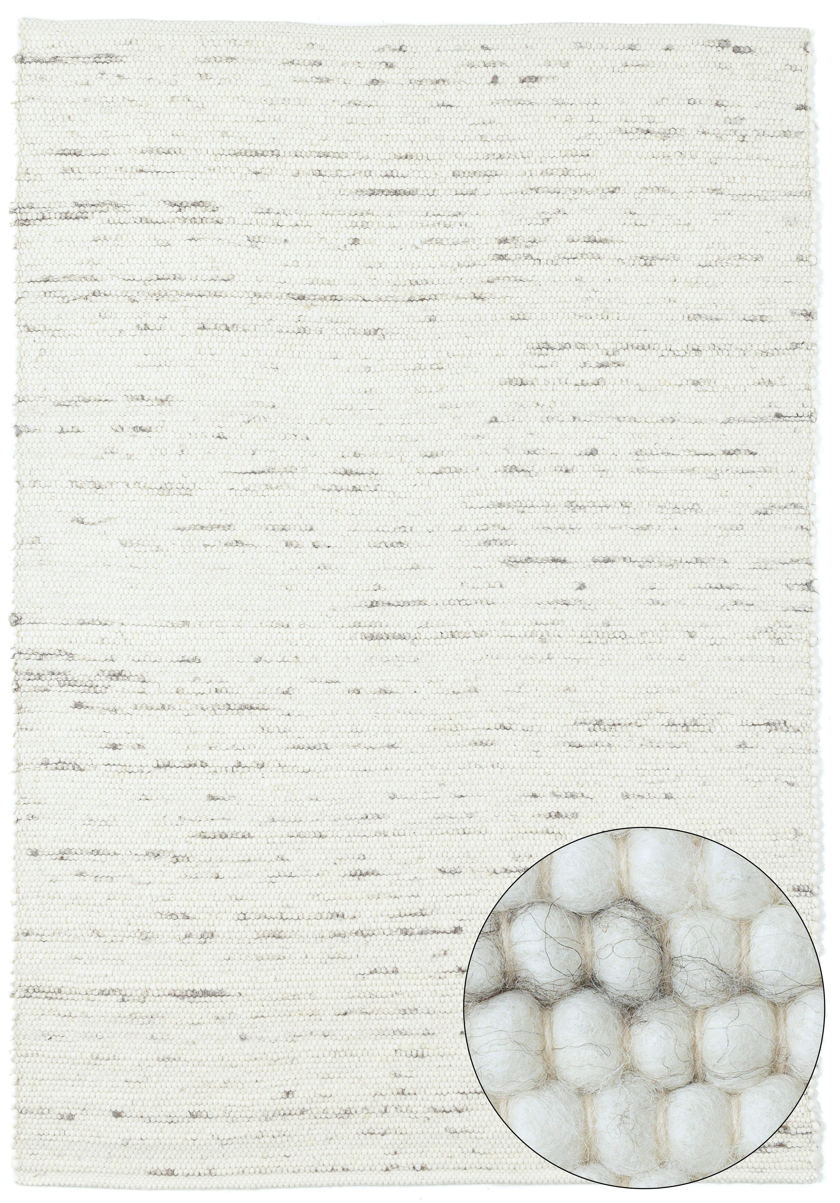 HANDWEBTEPPICH Anden 140x200 cm - Hellgrau, Textil (140/200cm) - Rug and Roll