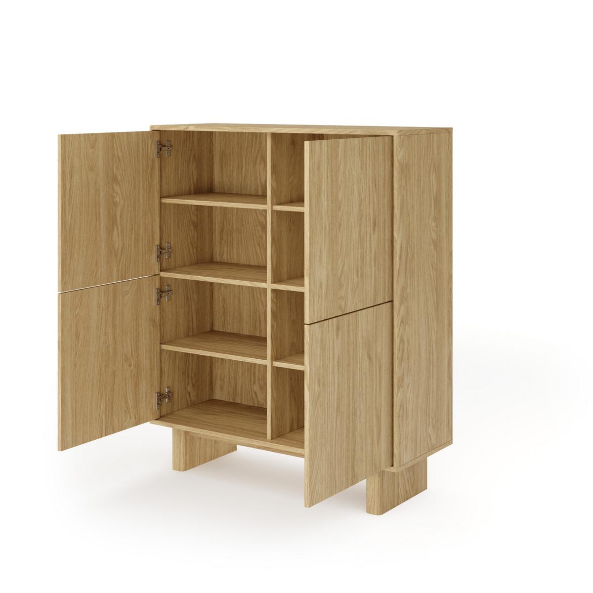 KOMMODE TRAVE 103,5/124,2/38,1cm mit Schubladen 2 Türen Eichefarben - Eichefarben, Holzwerkstoff (103.5/124.2/38.1cm) - MASSENO