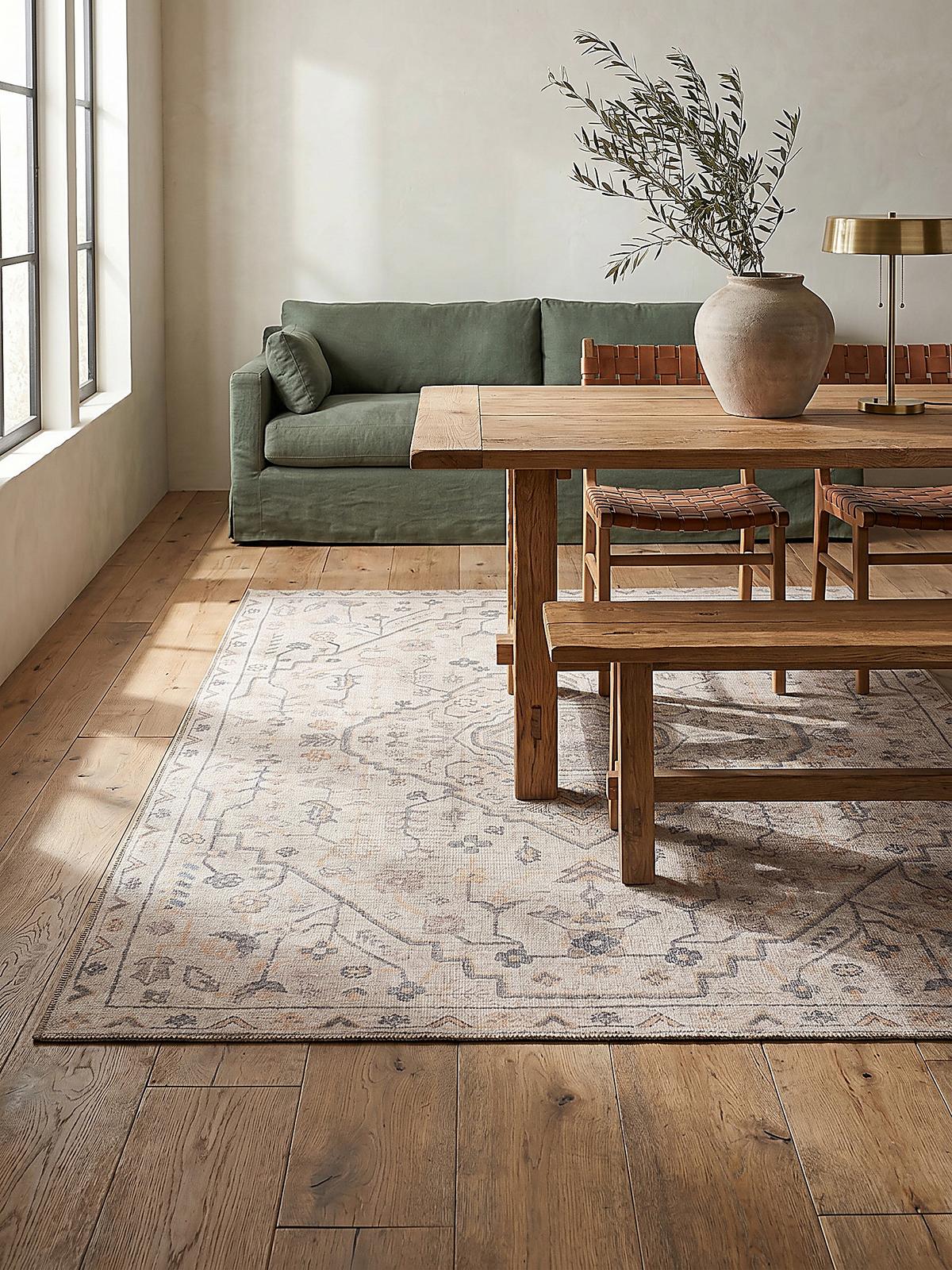TEPPICH Waschbar HURST, orientalisch mit Medaillon, Beige, 190 x 290 cm - Beige, Textil (290/190cm) - KADIMA DESIGN