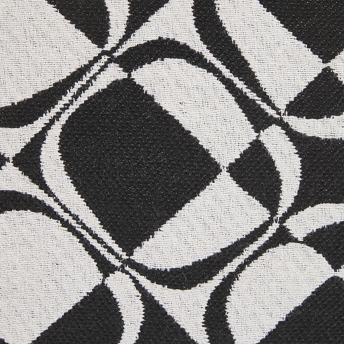 DEKOKISSEN 2er-Set Schwarz-Weiß 45/45 cm Koture - Schwarz, Naturmaterialien/Textil (45/45cm) - Beliani