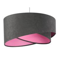 HÄNGELEUCHTE Grau 50/23 cm - Pink, Kunststoff (50/1.3/23cm) - ONZENO