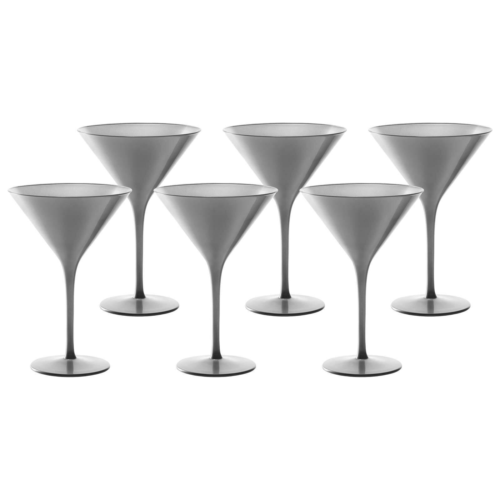COCKTAILSCHALEN Elements Silber 240 ml 6er Set - Silberfarben, Glas (0.24L) - Stölzle Lausitz