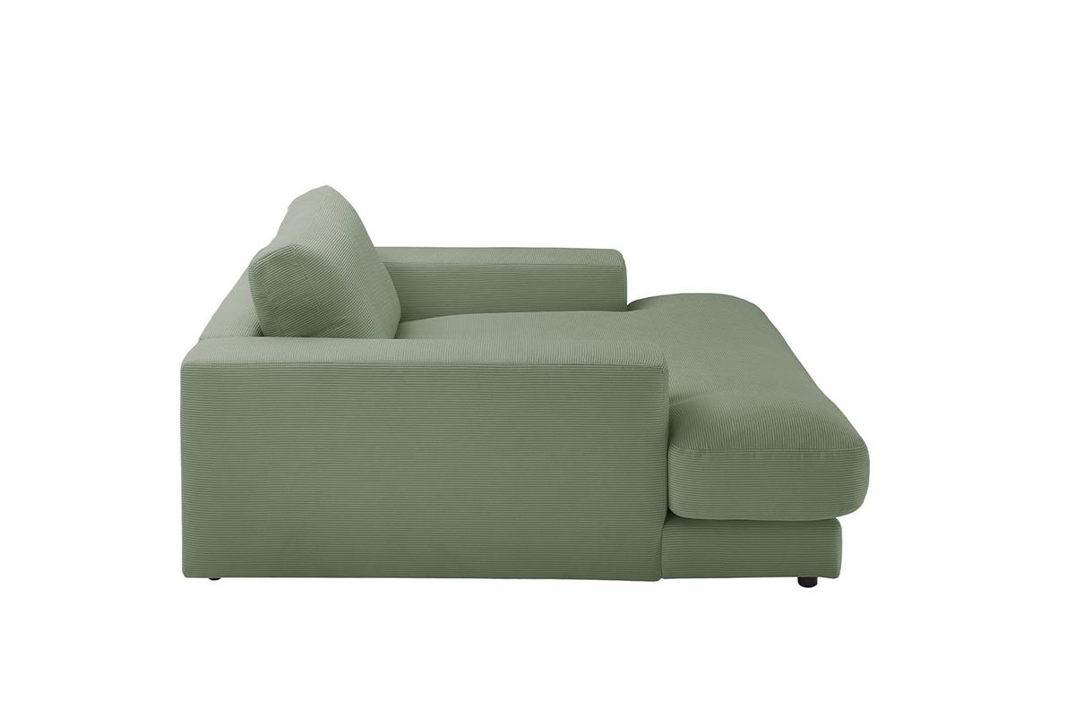 LONGSEAT MADELINE Grün Cord - Schwarz/Olivgrün, Kunststoff/Textil (150/86/170cm) - KAWOLA