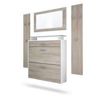 GARDEROBE Malea Front in Eiche sägerau - Eiche San Remo, Holzwerkstoff (180/180/23cm) - Vladon