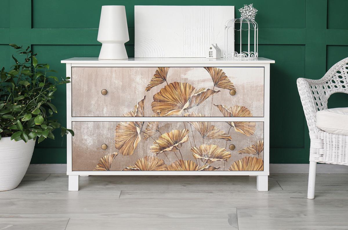 MÖBLAUFKLEBER 100x50 cm beige - Cognac, Kunststoff (50/0.1/100cm) - Wallfluent