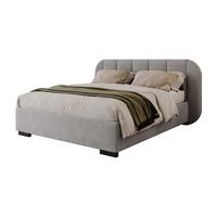 BETT AMARA 140x200 gepolstert mit Stauraum und Lattenrost, Royal Velvet 251 - Grau, Textil (140/200cm) - Lookway