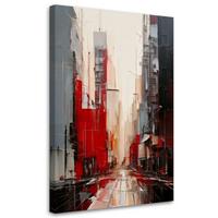 LEINWANDBILD Abstraktion 40x60cm - Rot, Textil (40/60cm) - Feeby