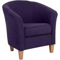 SESSEL Karine Bezug Veloursstoff Buche natur / violett - Lila, Kunststoff (70/74/70cm) - 58aufmkessel