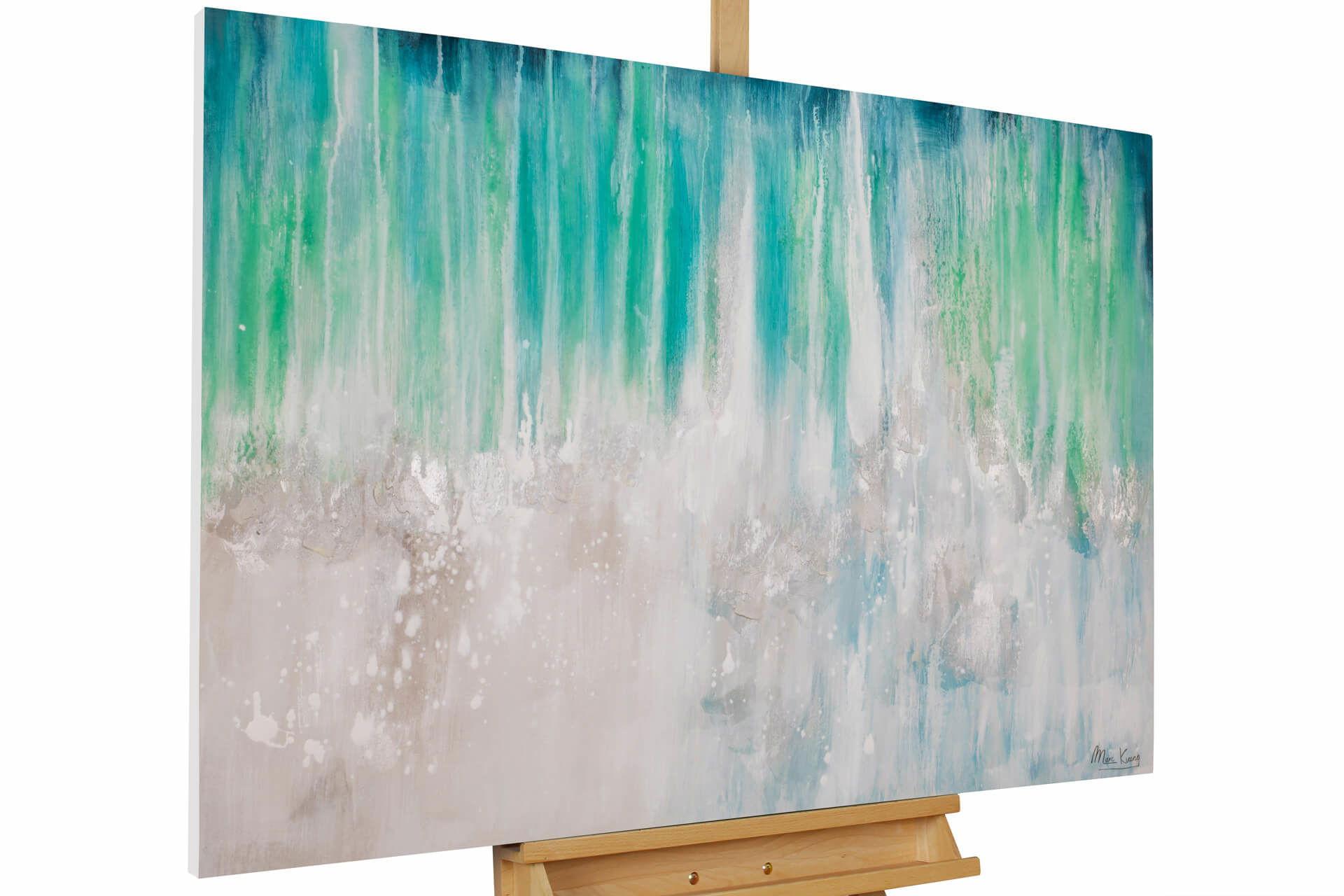 ACRYLBILD HANDGEMALT 120/80 cm - Blau, Holz/Textil (120/80cm) - KUNSTLOFT