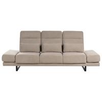 3-SITZER-SOFA Stoff Taupe Ikast - Taupe, Textil (255/87/105cm) - Beliani