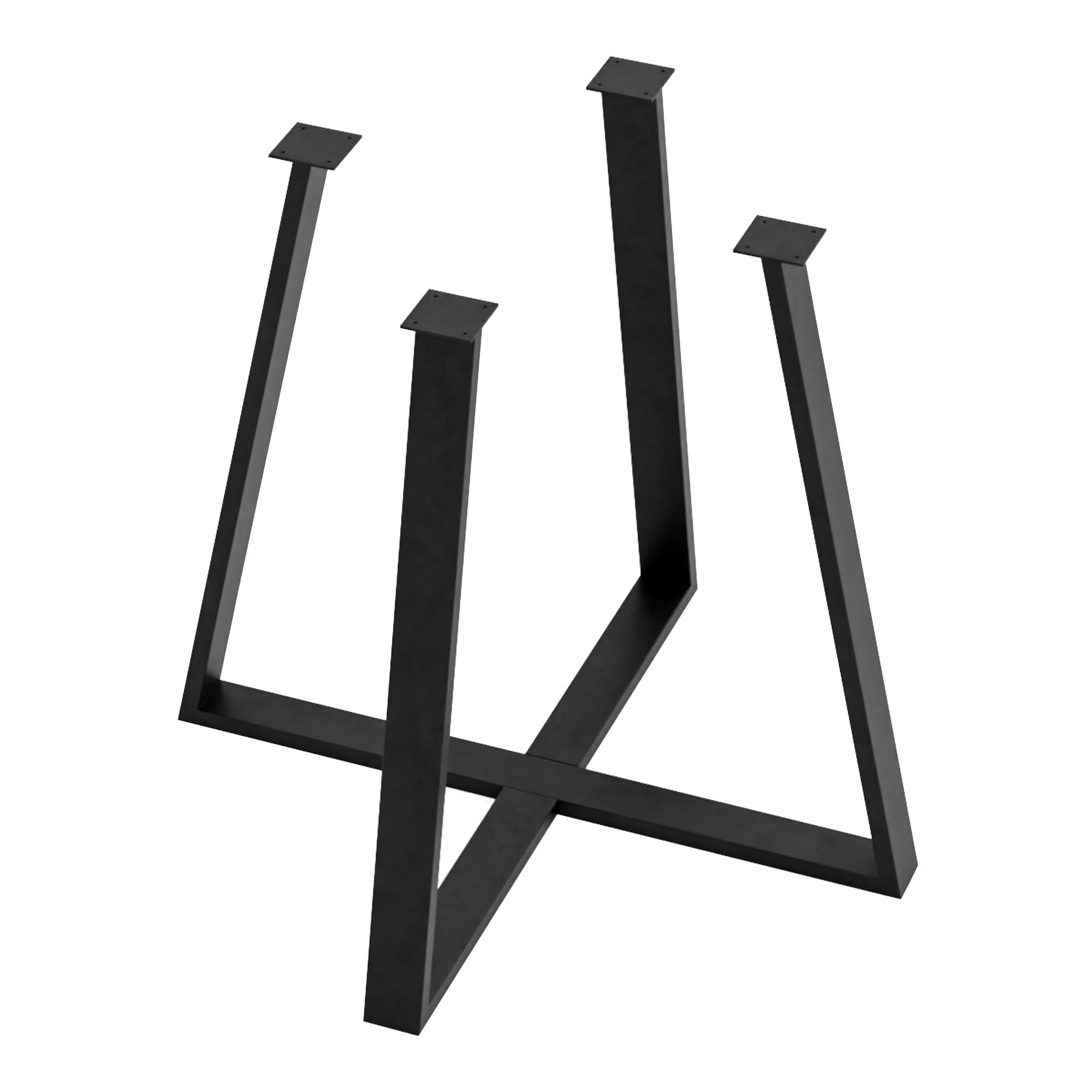 TISCHGESTELL Kemijärvi - Schwarz, Metall (80/72/80cm) - [en.casa]