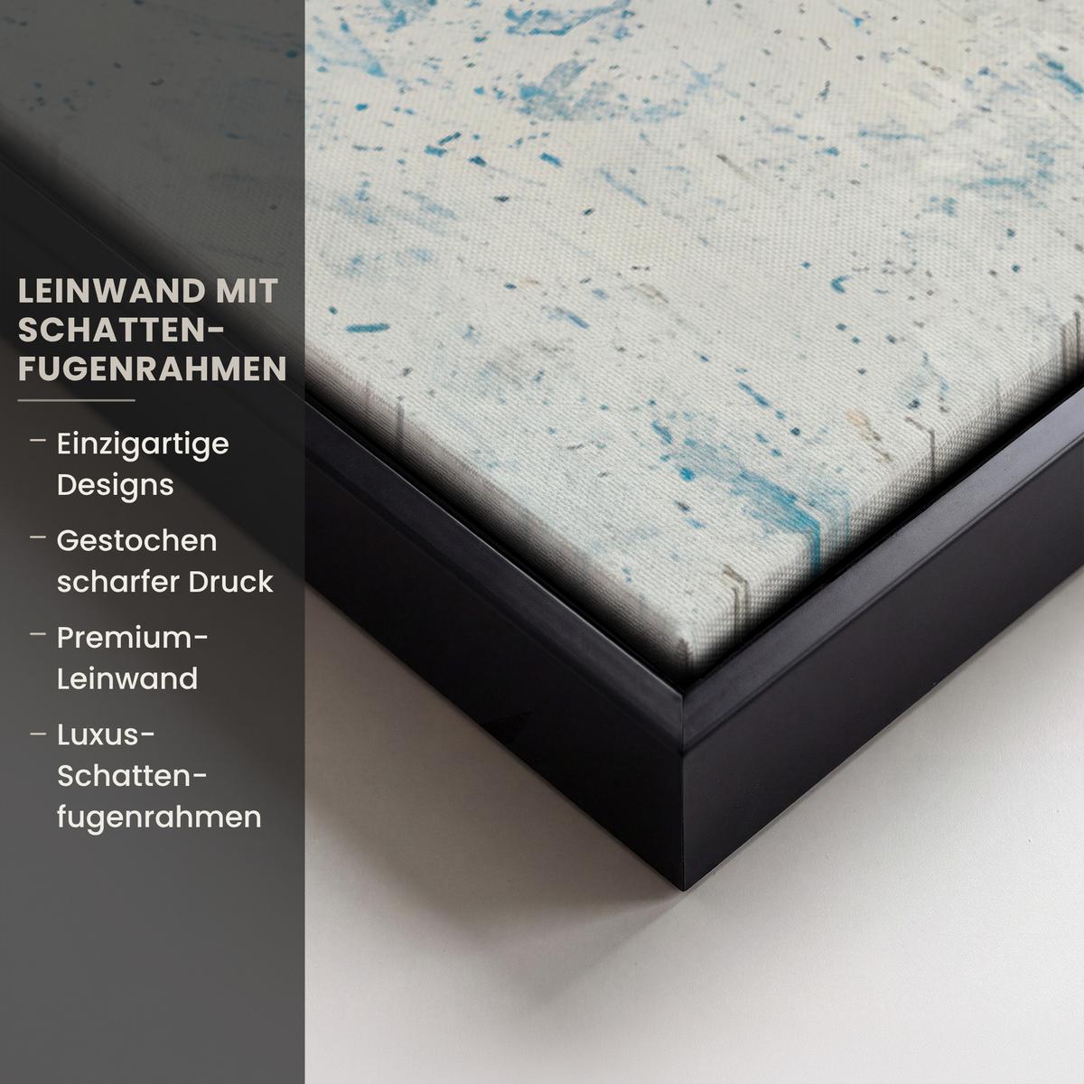 LEINWAND Bilder mit Rahmen - Hände - Herz - Straßenkunst - Graffiti - 60x40 - Multicolor, Textil (60/40cm) - MuchoWow