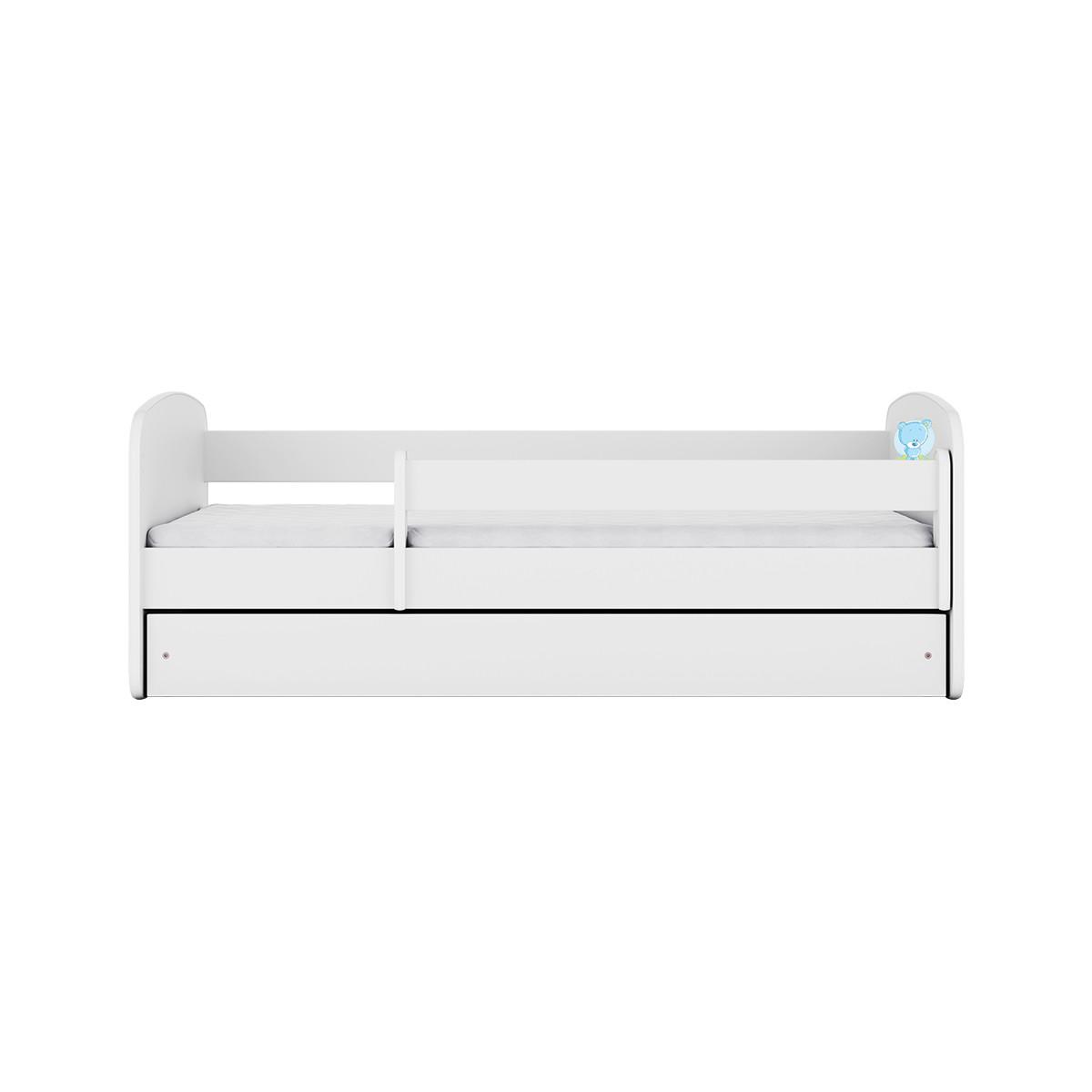 BETT Weiß - Weiß/Hellblau, Holzwerkstoff (80/180cm) - Petits-meubles