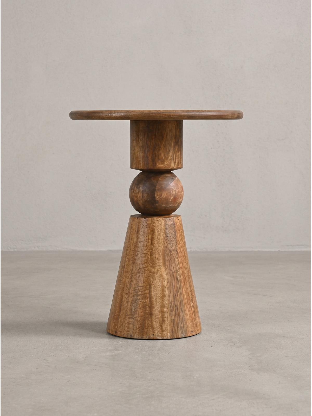 BEISTELLTISCH SORRENTO, Mango Massivholz, Ø 35 x 45 cm - Braun, Mangoholz/Holz (35/35/45cm) - KADIMA DESIGN