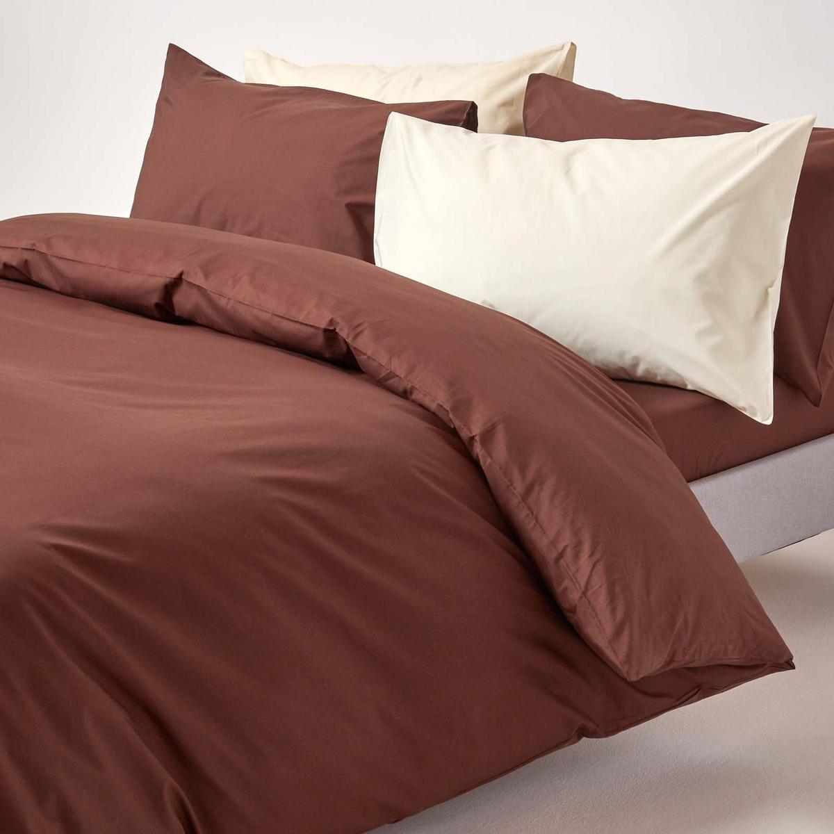 BETTWÄSCHE Perkal Fadendichte 200 - Braun, Textil (240/220cm) - Homescapes