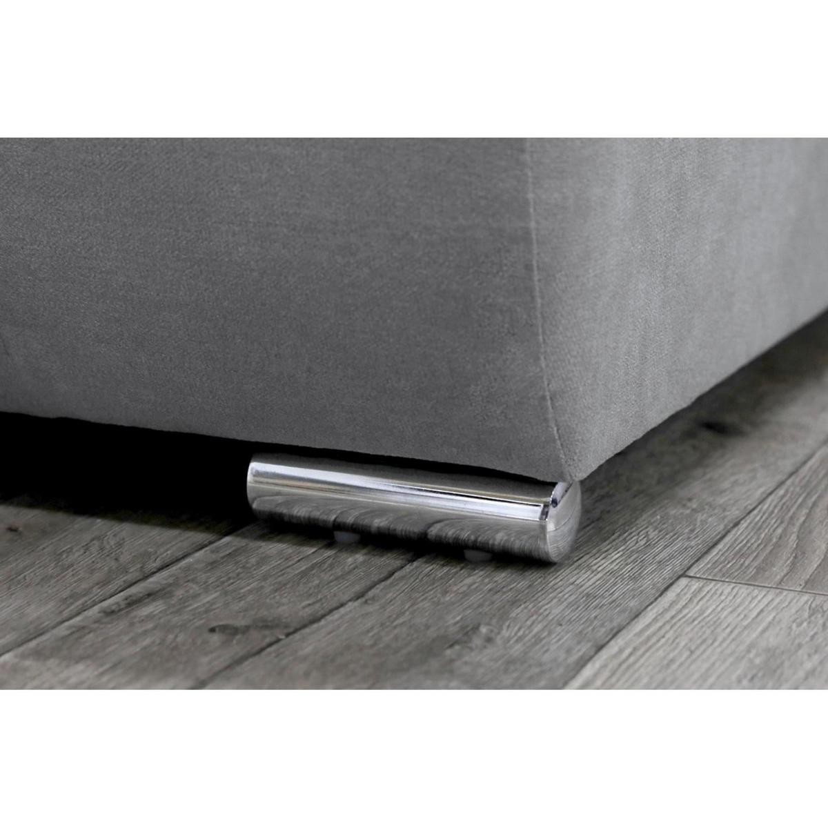 SCHLAFSOFA Draco 3-Sitzer, mit Bettkasten, Grau - Grau, Textil (240/85/110cm) - Beautysofa