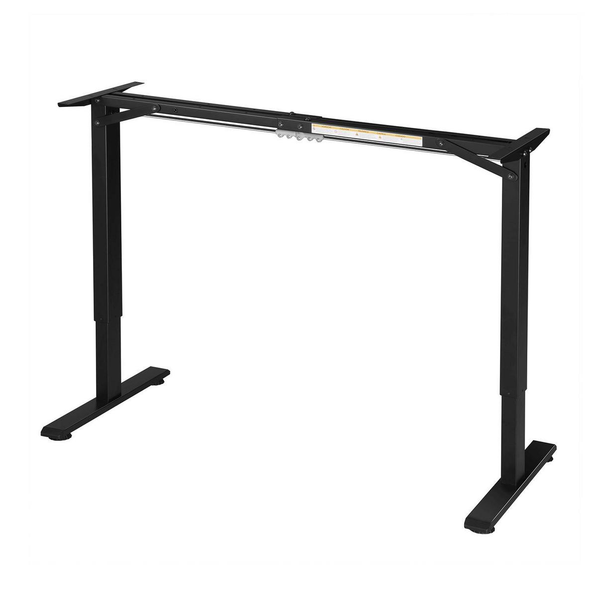 SCHREIBTISCH Office Stand schwarz 120x60 cm höhenverstellbar - Schwarz, Holz (60/120/117cm) - Juskys
