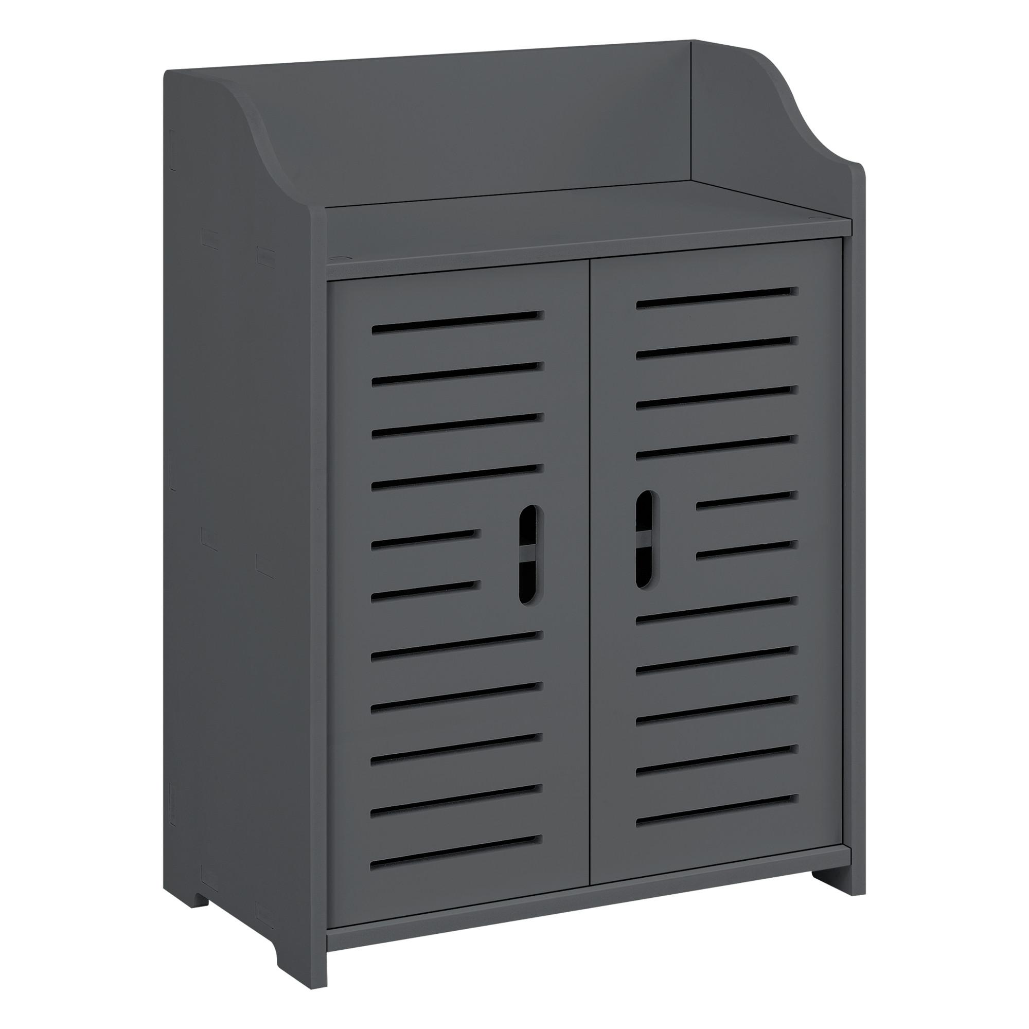 BADEZIMMERSCHRANK Trosa - Dunkelgrau, Kunststoff (45/62/25cm) - [en.casa]