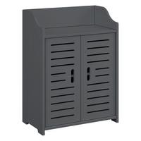 BADEZIMMERSCHRANK Trosa - Dunkelgrau, Kunststoff (45/62/25cm) - [en.casa]