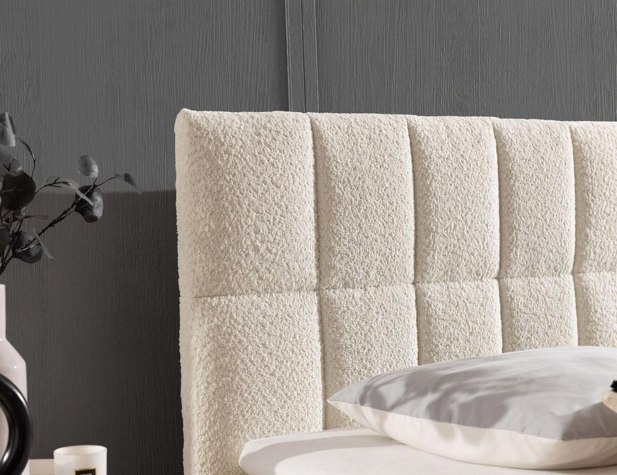 BOXBETT Dominga In überlänge - Schwarz, Holzwerkstoff/Textil (120/220cm) - Fun Möbel