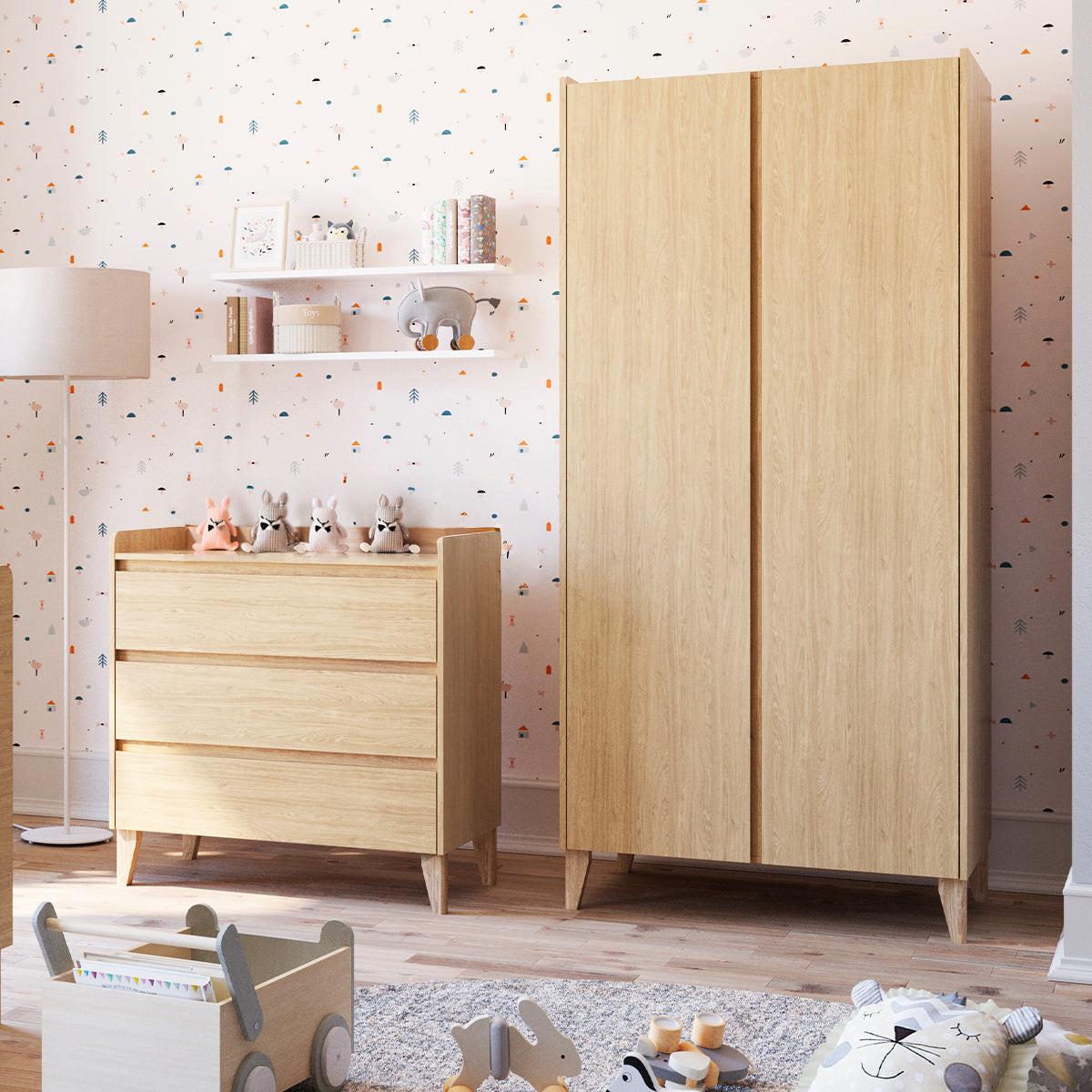 BABYZIMMER 2-teilig Muve Holz - Braun, Holzwerkstoff (94/204/60cm) - Petits-meubles