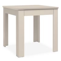 ESSTISCH samt quadratisch 80 x 80 cm, Küchentisch mit Schubkasten - Beige, Holzwerkstoff (80/80/76.5cm) - Furn.Design