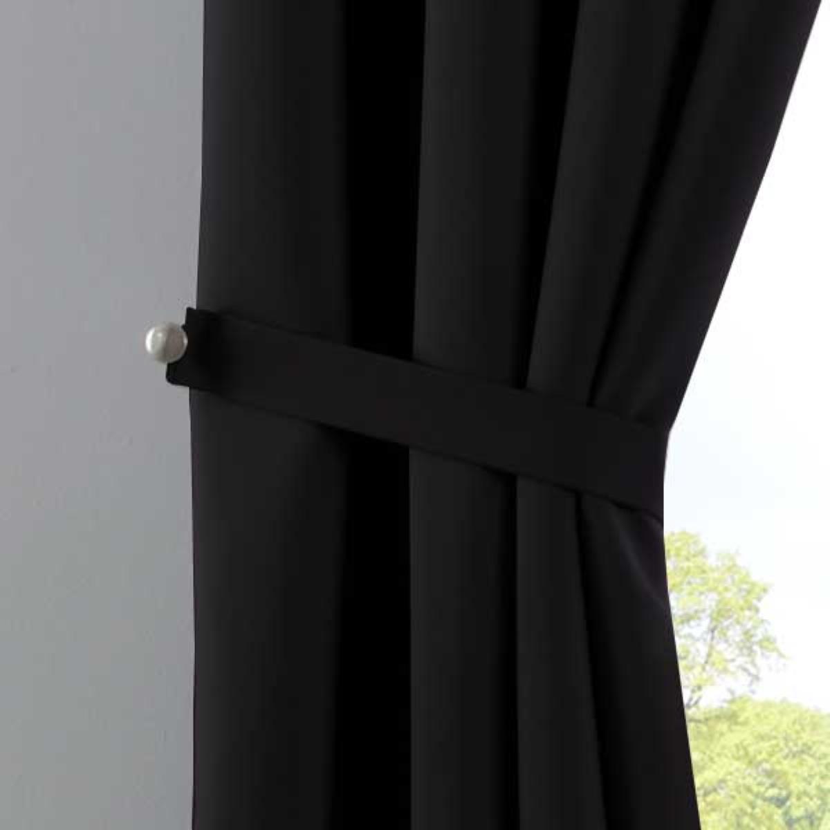 VORHANG »NEW YORK« HxB 245x295 cm Schwarz - Schwarz, Textil (295/245cm) - Gardinenbox