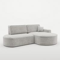 ECKSOFA Venedig Mit Schlaffunktion - Hellgrau, Holzwerkstoff/Textil (278/179cm) - Fun Möbel