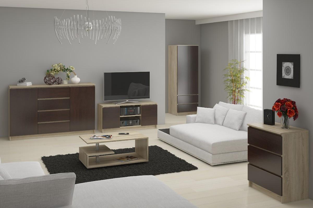 KOMMODE Eiche Sonoma, Dunkelbraun 99/138/40 - Hellbraun/Dunkelbraun, Holzwerkstoff (138/99/40cm) - RAUMHIRSCH FURNITURE