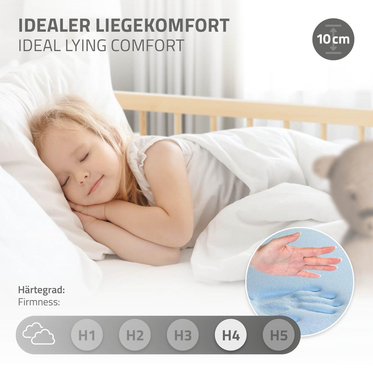 KINDERBETT mit Matratze 80x160 cm Natur - Naturfarben, Holz (80/160cm) - ML-DESIGN