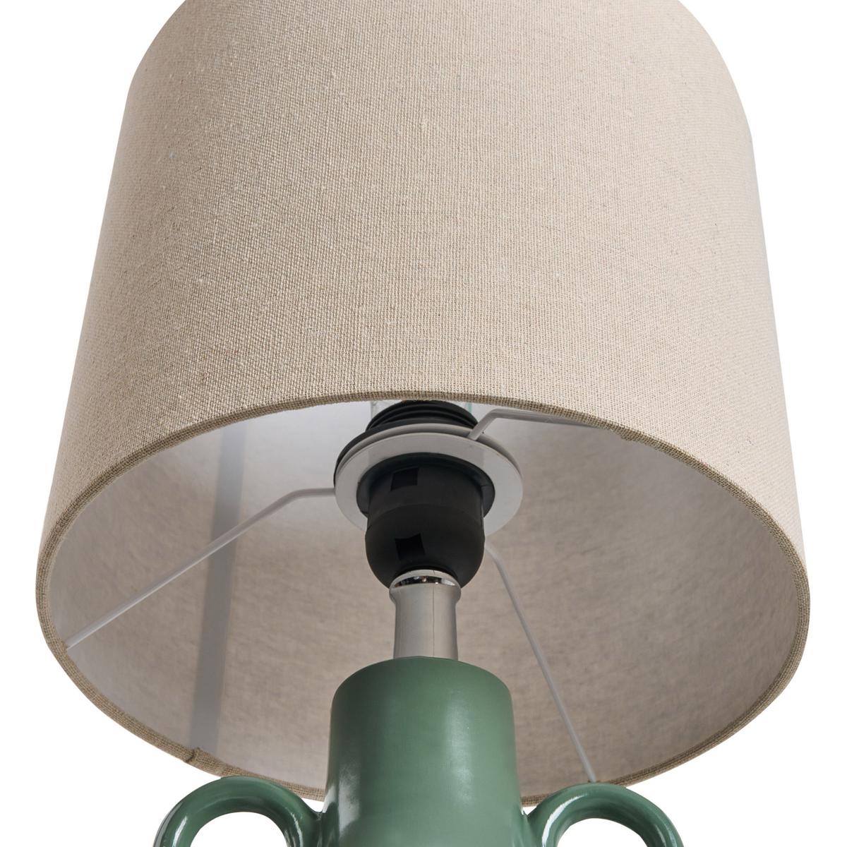 TISCHLAMPE Keramik Grün Kerulen - Beige/Grün, Keramik (23/23/41cm) - Beliani