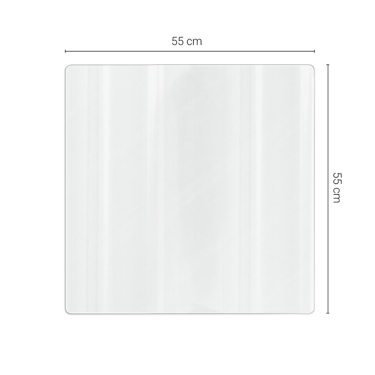 SCHUTZMATTE 55 x 55 cm – Transparente – Weiches Glas - Transparent, Kunststoff (0.2/55/55cm) - TULUP